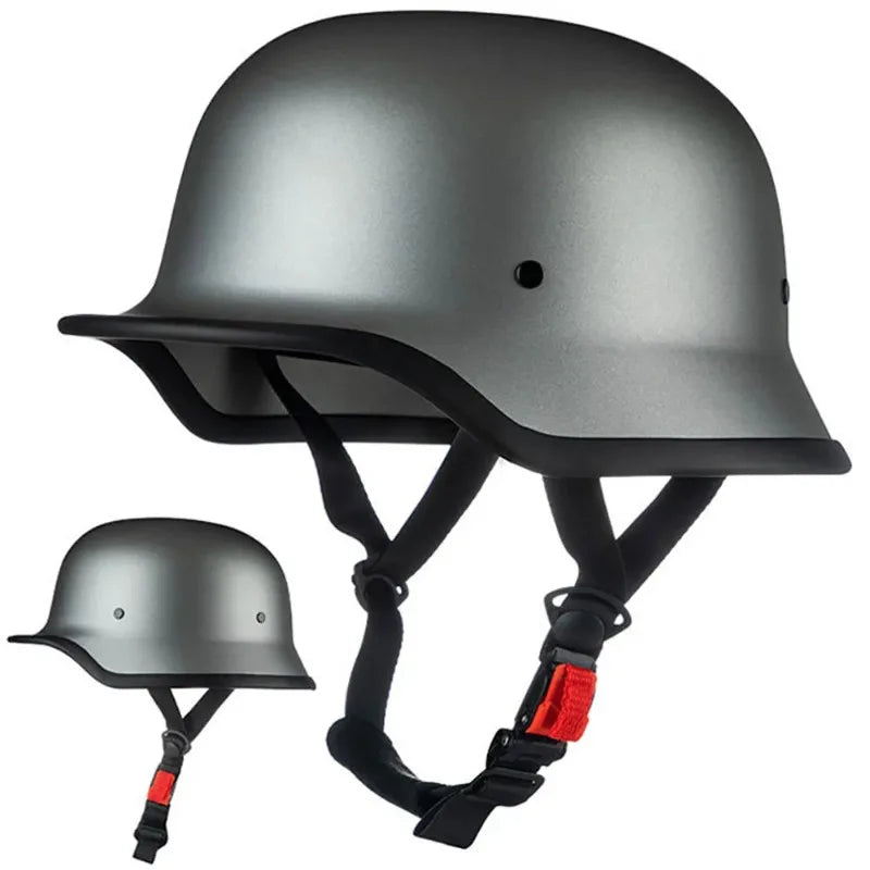 Motorcycle German Style Scoop Helmet Retro Half Helmet Summer Cruising Electric Bike Helmet DOT Approved For Men And Women