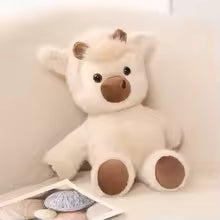 Adorable Highland Cattle Plush Toy 45cm - Huggable Running Cow Stuffed Animal Made with Premium Soft Fabric, Soothing Companion