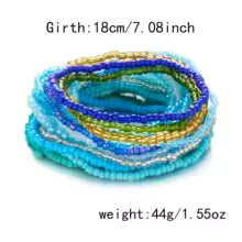 16/20 Pcs/set Bohemian Colorful Rice Beads Bracelets for Women Summer Beach Style Beaded Bracelet Girls Travel Holiday Jewelry
