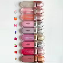KIKO 3D Liquid Lip Glaze Transparent Lip Gloss Mirror Lipstick Nourishing Glossy Full Lips Not Fading Milk Tea Bean Paste Makeup